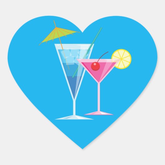 Tropisch beach Cocktail Sticker (Voorkant)
