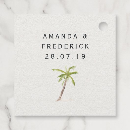 Tropisch-Beach Cocktail Weddenschap Bedankjes Labels (Achterkant)