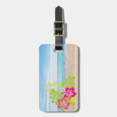 Tropisch, Beach, Hawaiian Hibiskus Bagagelabel (Voorkant verticaal)