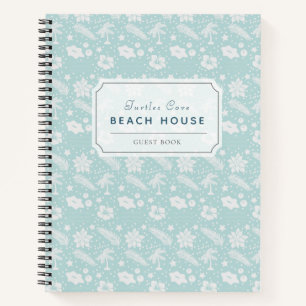 Tropisch beach House Vacking Rental Guest Book Notitieboek