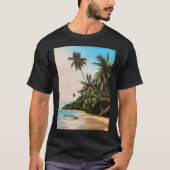 Tropisch Beach Jah Sunny Arts Design T-shirt (Voorkant)