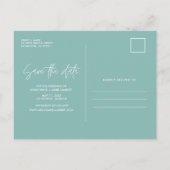 Tropisch Beach Jamaica Weddenschap redt de data Aankondigingskaart (Achterkant)