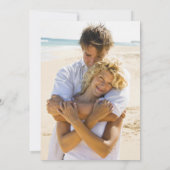 Tropisch Beach Photo Wedding Kaart (Achterkant)