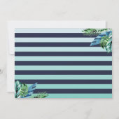Tropisch Beach Pineapple Navy Blue Hartelijk dank Bedankkaart (Achterkant)