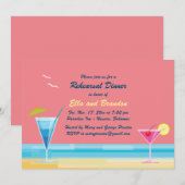 Tropisch-Beach repetitie diner uitnodiging (Voorkant / Achterkant)