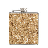 Tropisch-Beach Sand faux Glitter Flask Heupfles (Voorkant)