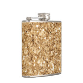 Tropisch-Beach Sand faux Glitter Flask Heupfles (Rechts)