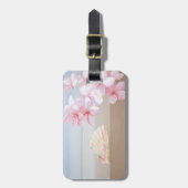 Tropisch, Beach, Seashell, Plumeria Bagagelabel (Voorkant verticaal)