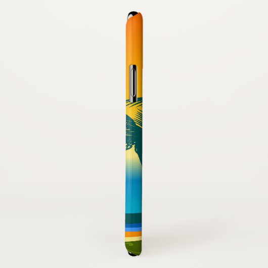 Tropisch Beach Sunset iPhone X Telefoon Case (Achterkant / rechts)