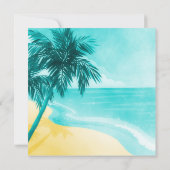 Tropisch Beach Sweet 16 Birthday Party Invitations Kaart (Achterkant)