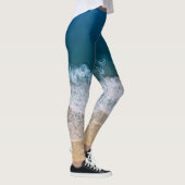 Tropisch Beach Trendy Digital Hand Paint Effect Leggings (Rechts)