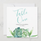 Tropisch Beach Weddenbanknummer Kaart (Achterkant)