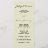 Tropisch Beach Weddenprogramma Programmakaart (Achterkant)