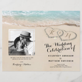 Tropisch beach Wedding Ceremony Programme