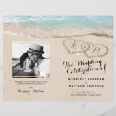 Tropisch beach Wedding Ceremony Programme (Voorkant)