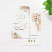 Tropisch beige en mint bijsluiter visitekaartje (Bureau)