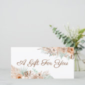 Tropisch beige en Munt Cadeaubon (Staand voorkant)