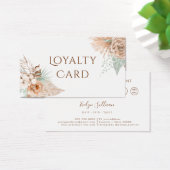 Tropisch beige en munt loyaliteitskaart visitekaartje (Bureau)