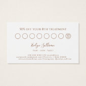 Tropisch beige en munt loyaliteitskaart visitekaartje (Achterkant)