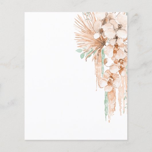 Tropisch beige en muntflyer flyer (Achterkant)