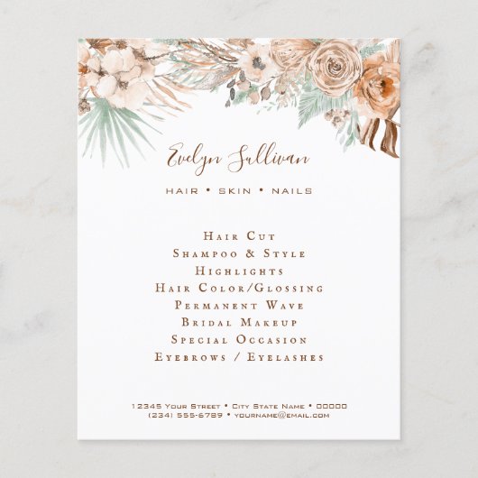 Tropisch beige en muntflyer flyer (Voorkant)