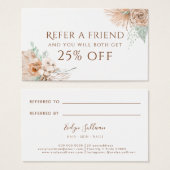 Tropisch beige en muntverwijzingskaart visitekaartje (Voorkant /achterkant)