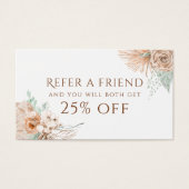 Tropisch beige en muntverwijzingskaart visitekaartje (Voorkant)