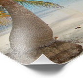 Tropisch Belize Beach Caribbean Island Seascape Foto Afdruk (Hoek)