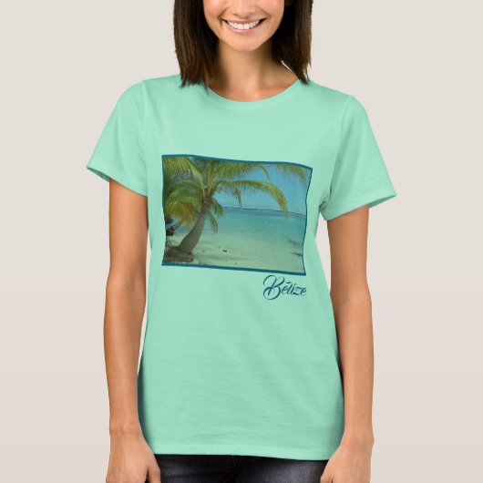 Tropisch Belize Beach Caribisch Zee Zeegezicht T-shirt (Voorkant)