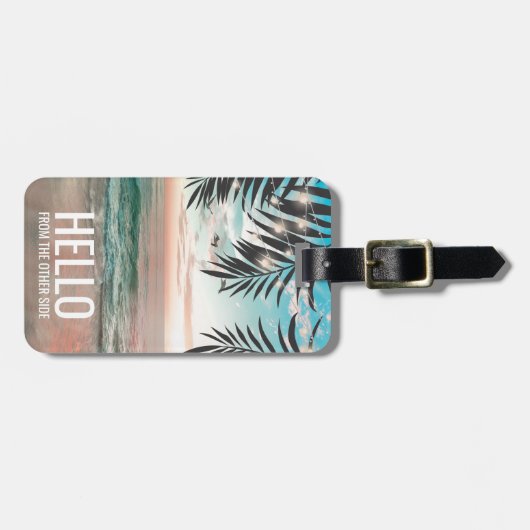 Tropisch beproefde grappige reis bagagelabel (Voorkant horizontaal)