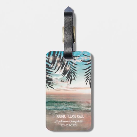 Tropisch beproefde grappige reis bagagelabel (Achterkant verticaal)