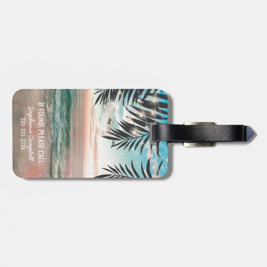 Tropisch beproefde grappige reis bagagelabel (Achterkant horizontaal)