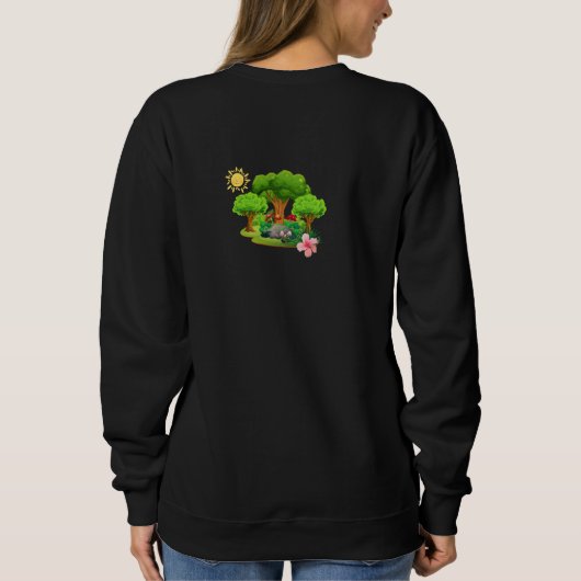 tropisch berglandschap trui (Achterkant)