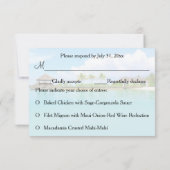 Tropisch Bestemming Resort Strand Bruiloft RSVP Kaart (Achterkant)