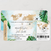 Tropisch bestemmings-weddenschap-instapmodel kaart (Voorkant / Achterkant)