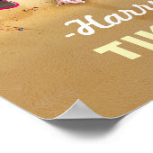 Tropisch beukenstaart Funny Rooster Chicken Poster (Hoek)