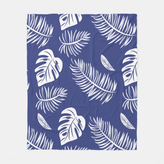 Tropisch blad 15 fleece deken (Voorkant)