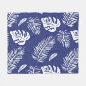 Tropisch blad 15 fleece deken (Voorkant (Horizontaal))