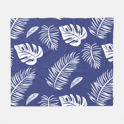 Tropisch blad 15 fleece deken (Voorkant (Horizontaal))