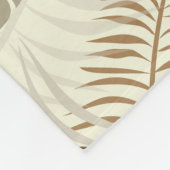 Tropisch blad beige, bruin Elegant Botanisch Fleece Deken (Hoek)