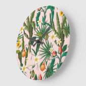 Tropisch blad, bloem, fruitpatroon. grote klok (Hoek)