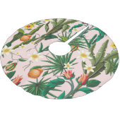 Tropisch blad, bloem, fruitpatroon. kerstboom rok (Gekanteld)