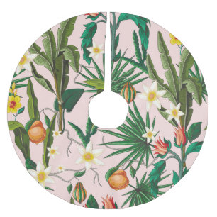 Tropisch blad, bloem, fruitpatroon. kerstboom rok