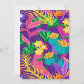 Tropisch Blad Bloem Ontwerp Save The Date (Achterkant)