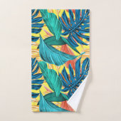 Tropisch blad botanische oerwoud eilandjes bad handdoek (Handdoek)