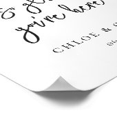 Tropisch blad bruiloft welkom poster (Hoek)