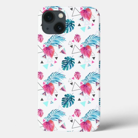Tropisch blad driehoek patroon Case-Mate iPhone case (Achterkant)