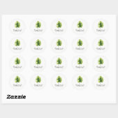 Tropisch blad Elegant Chique Zomer Bruiloft Favor Ronde Sticker (Vel)