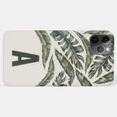 Tropisch blad en botanisch gepersonaliseerd initia Case-Mate iPhone case (Achterkant (horizontaal))