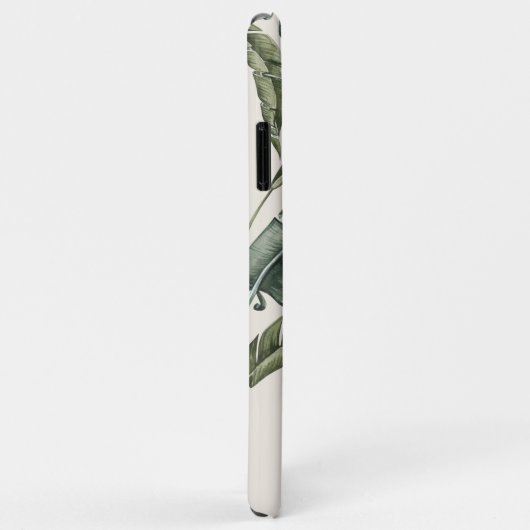 Tropisch blad en botanisch gepersonaliseerd initia Case-Mate iPhone case (Achterkant/rechts)